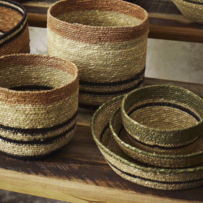 Úložný košík Seagrass Natural Olive