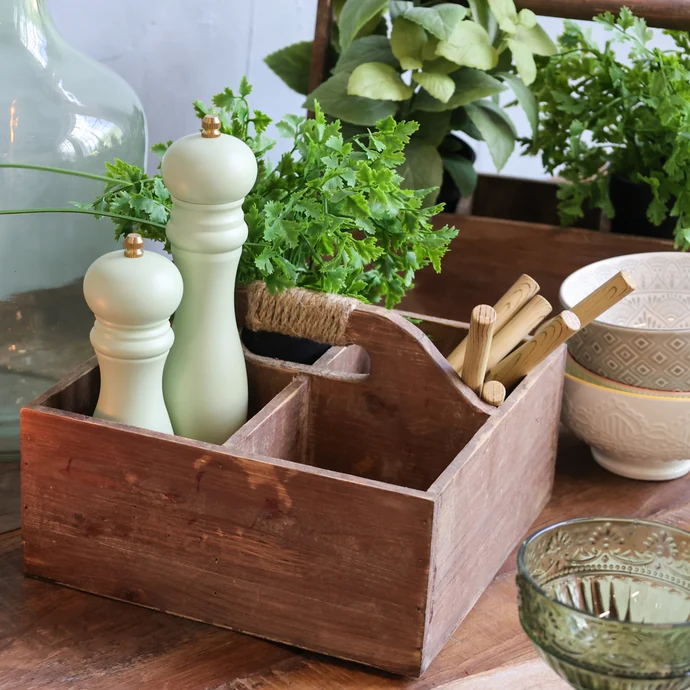 Dřevěný box s přihrádkami Nature