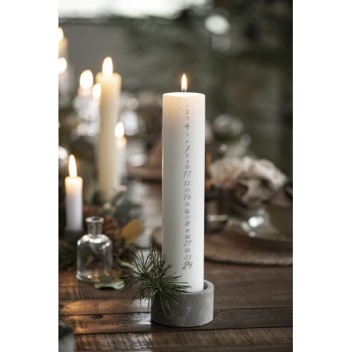 Adventní svíčka s čísly Grey Numbers