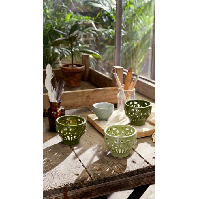 Keramický svícen na čajovou svíčku Orangery 9,5 cm