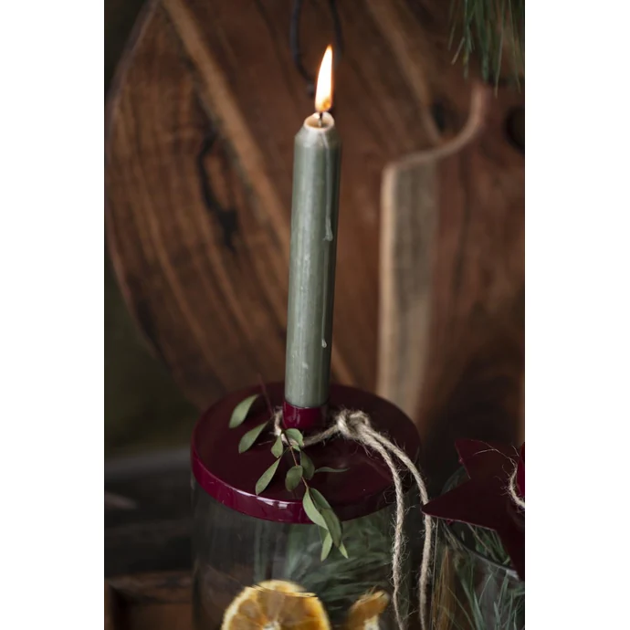 Vysoká svíčka Rustic Forest Green 18 cm