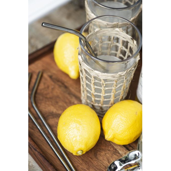 Nerezová brčka Straw Silver - set 6 ks