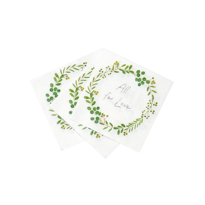 Papírové ubrousky Botanical Bride 16 ks
