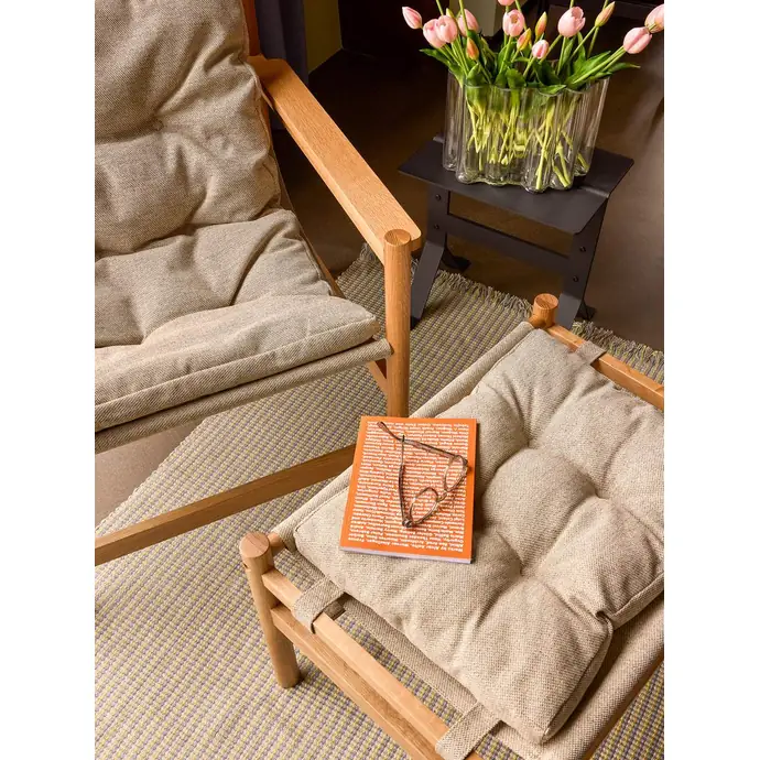 Křeslo s podnožkou Heritage Natural / Beige