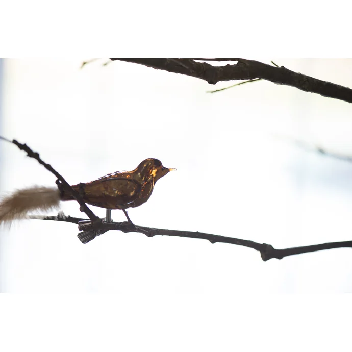 Skleněný ptáček na skřipci Bird