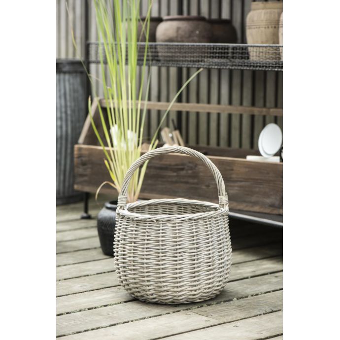 Proutěný košík s uchem Grey Willow