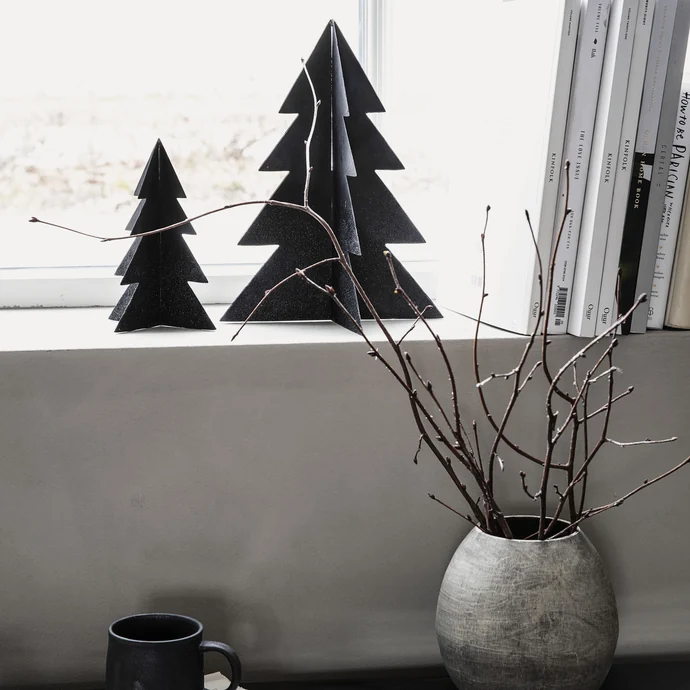 Vánoční dekorace Black Glizz Tree 26 cm