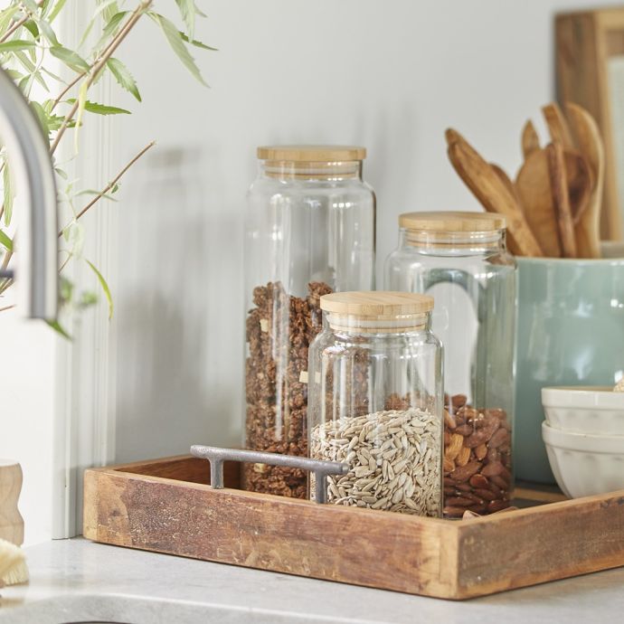 Skleněná dóza s víkem Bamboo 1l