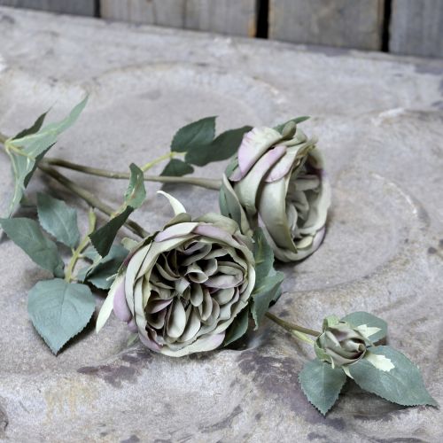 Dekorativní umělá Růže Rose Dusty Green