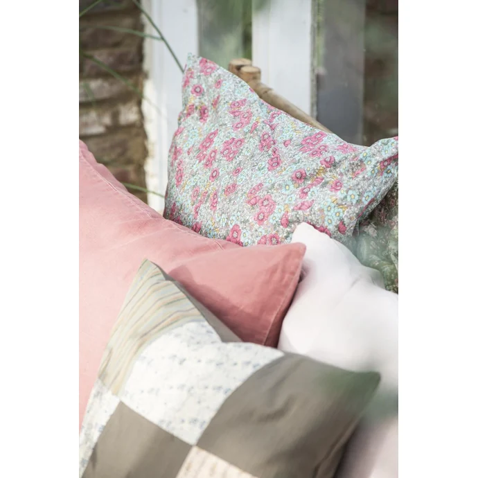 Povlak na polštář Pink Turquoise Flowers 60 × 60 cm