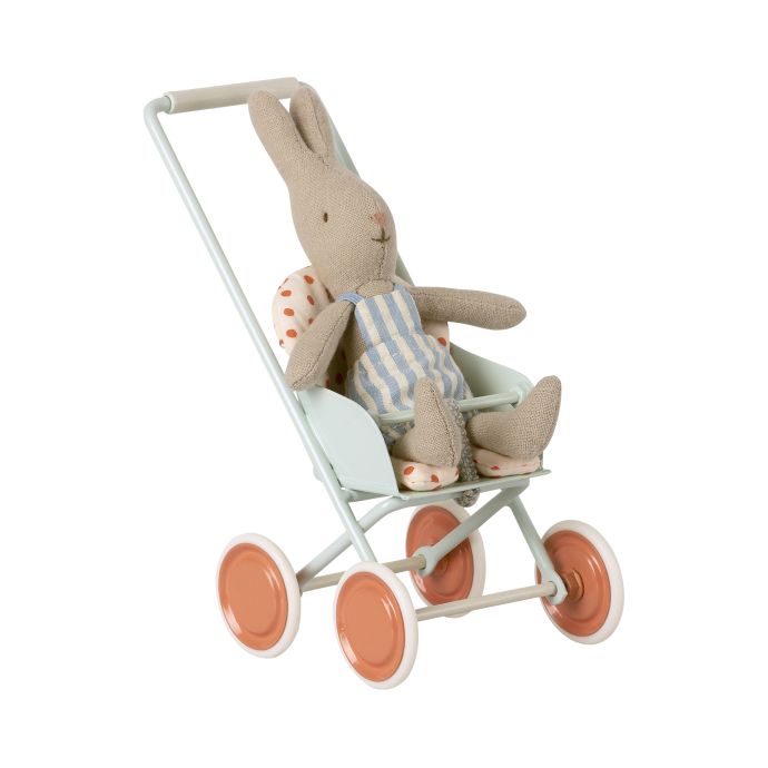 Kočárek pro zvířátka Maileg Micro Sky Blue