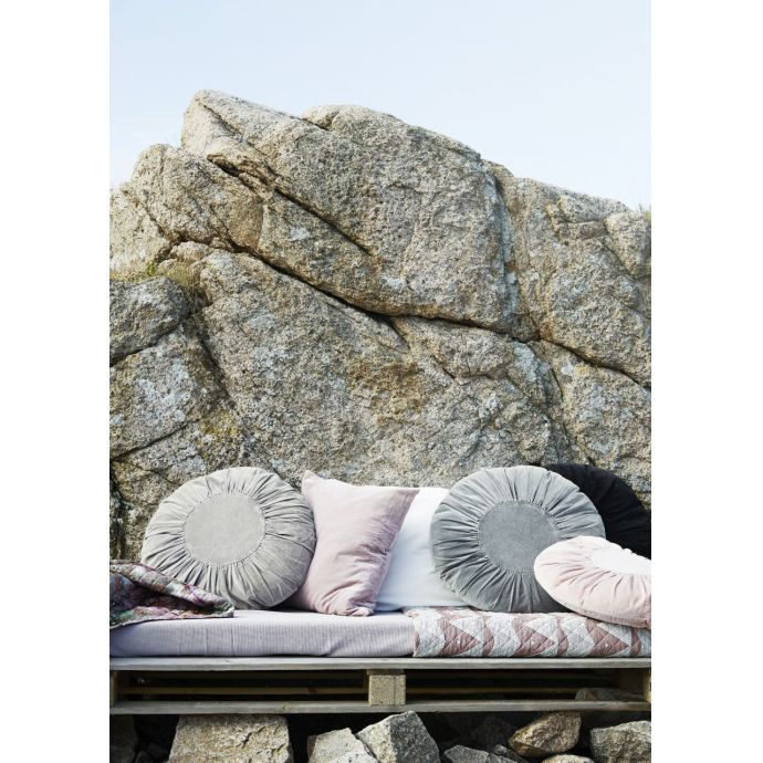 Kulatý sametový polštář Light Blue 60 cm