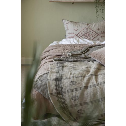 Bavlněný přehoz na postel Vintage Double Burned Rose 240×240 cm