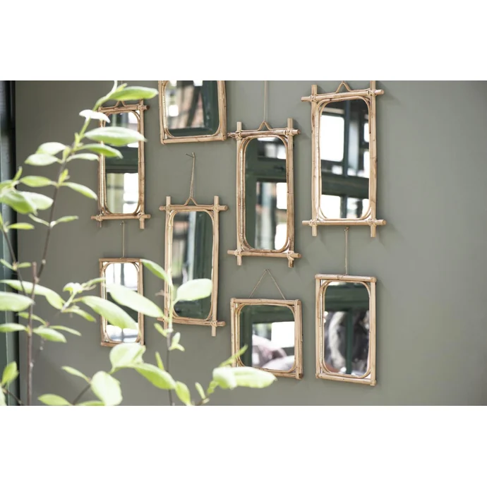 Zrcadlo v bambusovém rámu edge