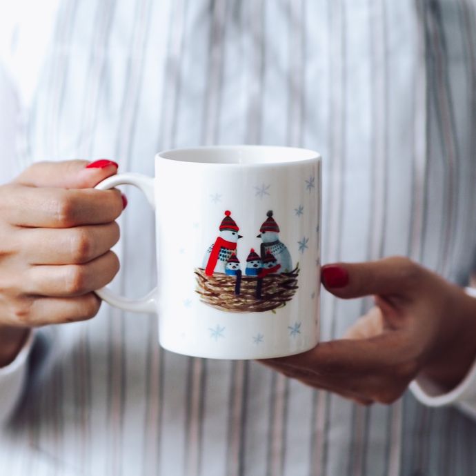 Porcelánový hrnek Bude zima bude mráz