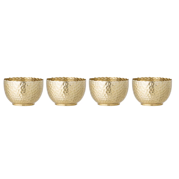 Kovová miska Camelia Gold - Set 4 ks