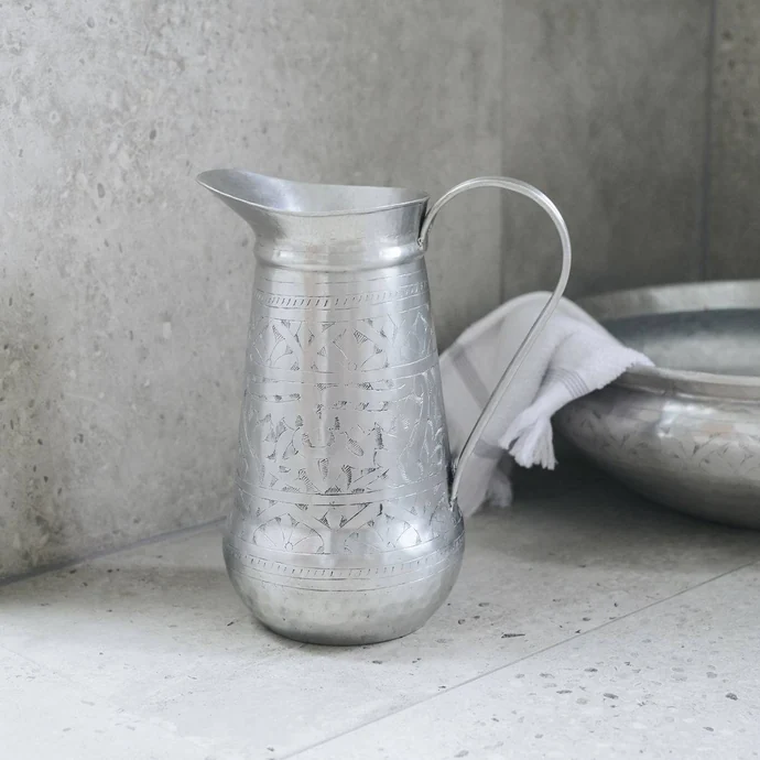 Hliníkový džbán do koupelny Althea Antique Silver