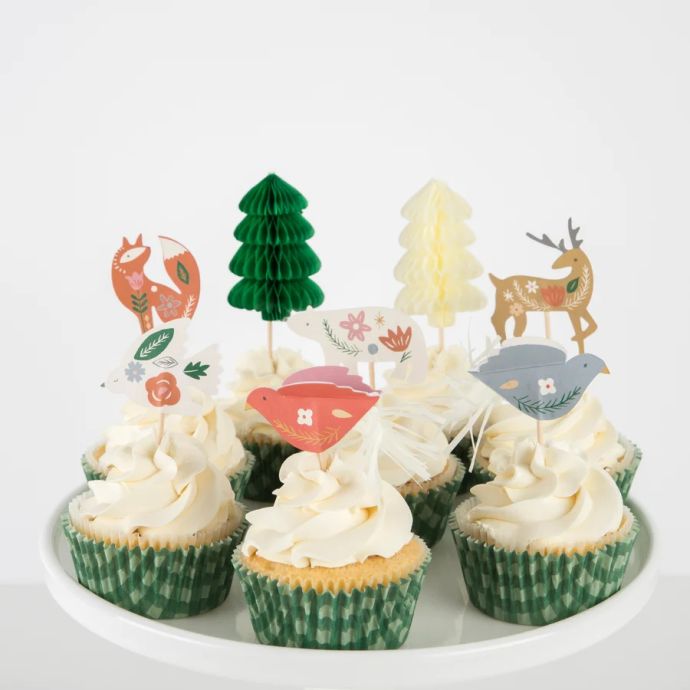 Sada na pečení cupcakes Folk Woodland - 24 ks