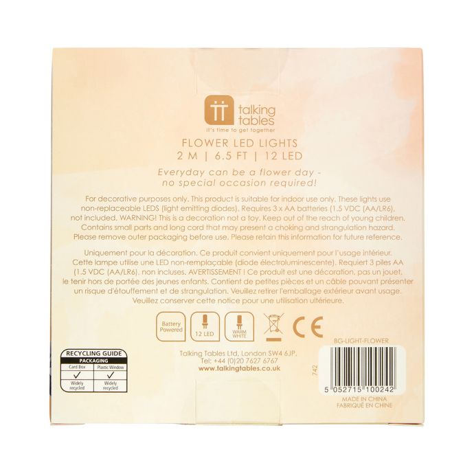 Světelný LED řetěz s květinami Floral String 2 m