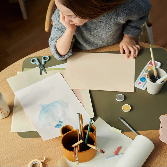Silikonová dětská podložka na tvoření Kofi Khaki