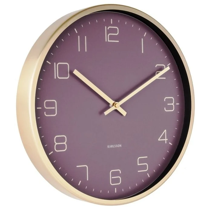 Nástěnné hodiny Gold Elegance Purple
