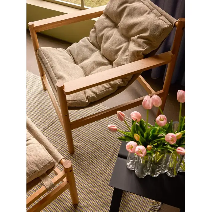 Křeslo s podnožkou Heritage Natural / Beige