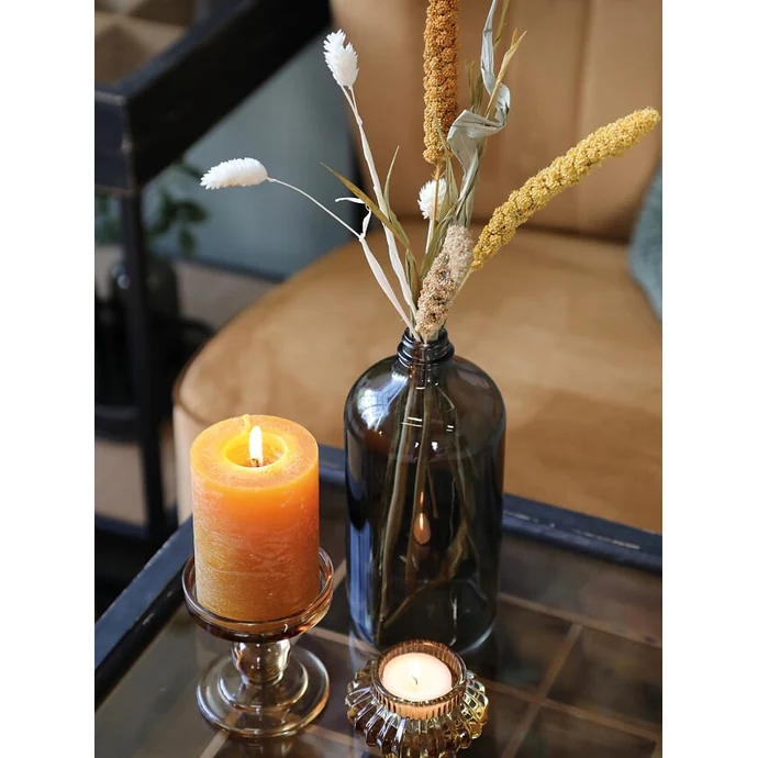 Skleněný svícen Candlestick Caramel 11,5 cm