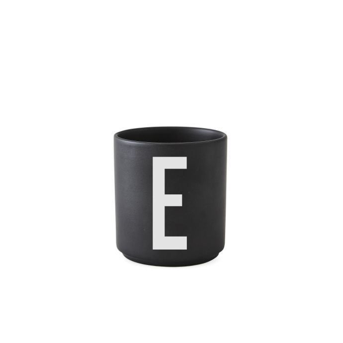 Porcelánový hrneček/dózička Letters black