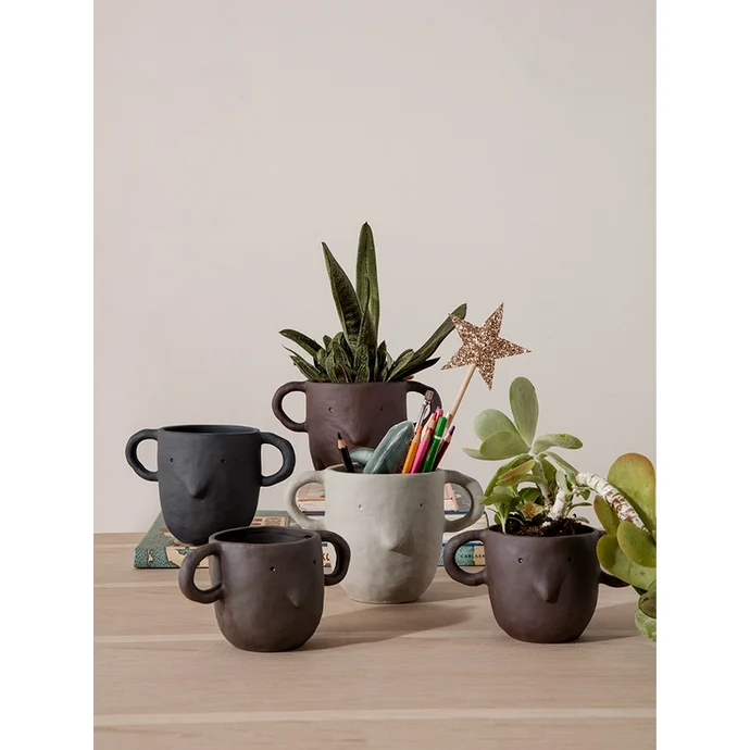 Keramický obal na květináč Mus Plant Pot Dark Grey Large