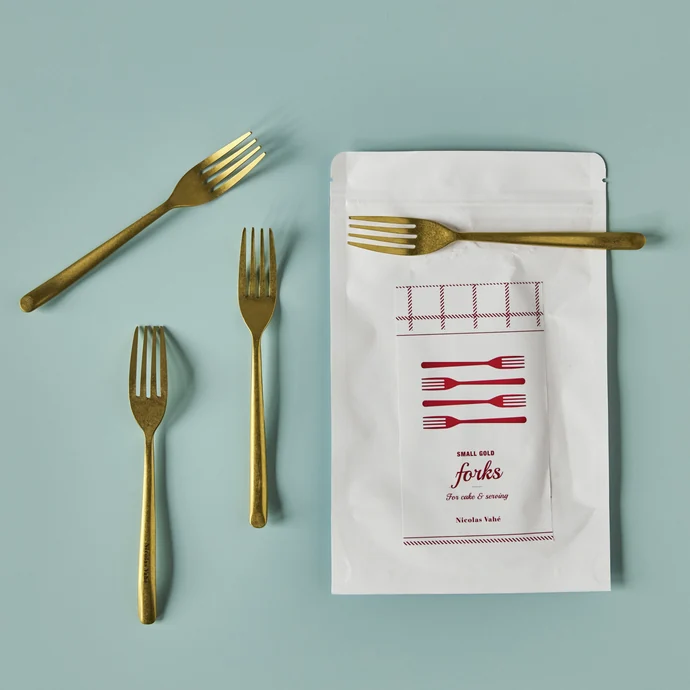Dezertní vidlička Antique Gold – set 4 ks