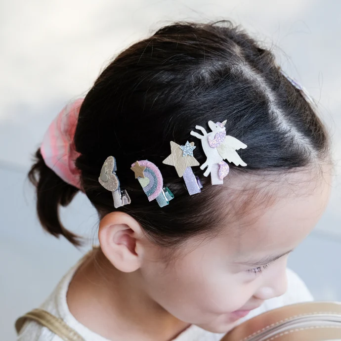 Sponky do vlasů Flying Unicorn mini – set 8 ks