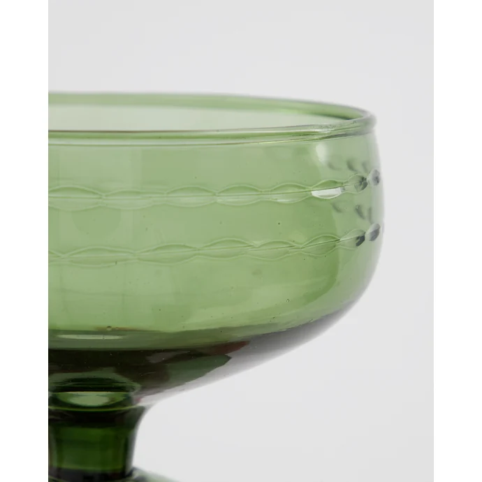 Skleněný pohár na deserty Vintage Green