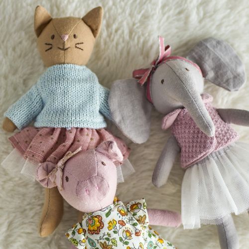 Dětská textilní hračka Doll Animal Friends - set 3 ks