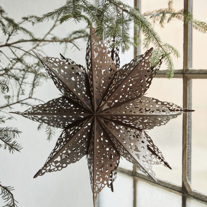Závěsná papírová hvězda Clip Star Brown 40 cm