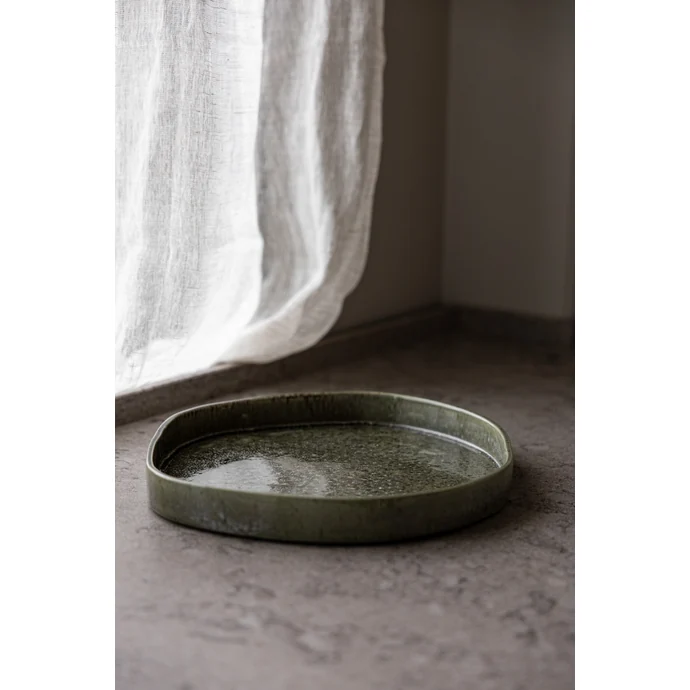 Keramický tác Ekliden Green Ø 31 cm