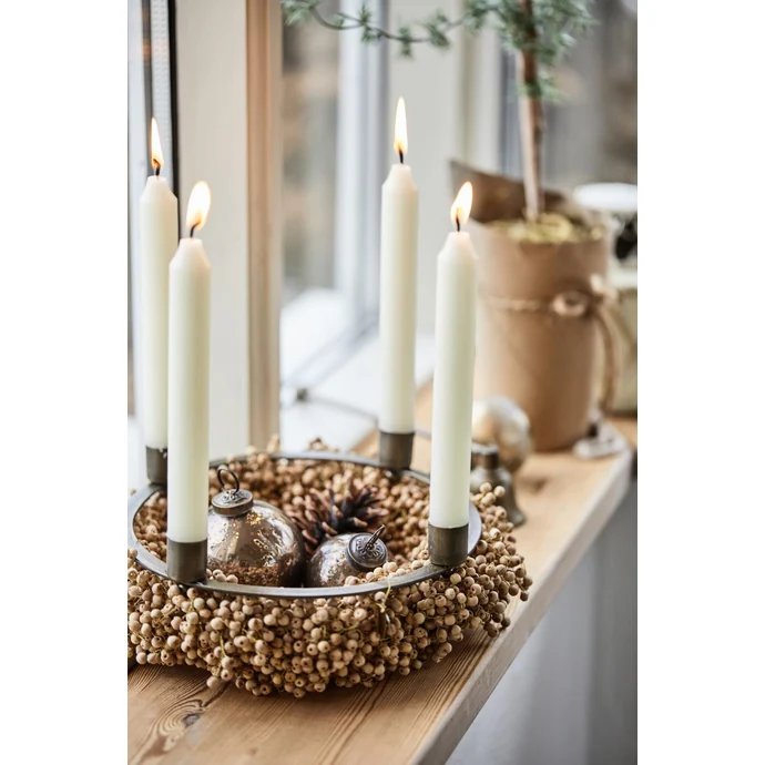 Dekorativní korálkový věnec Wooden Beads Ø 25 cm