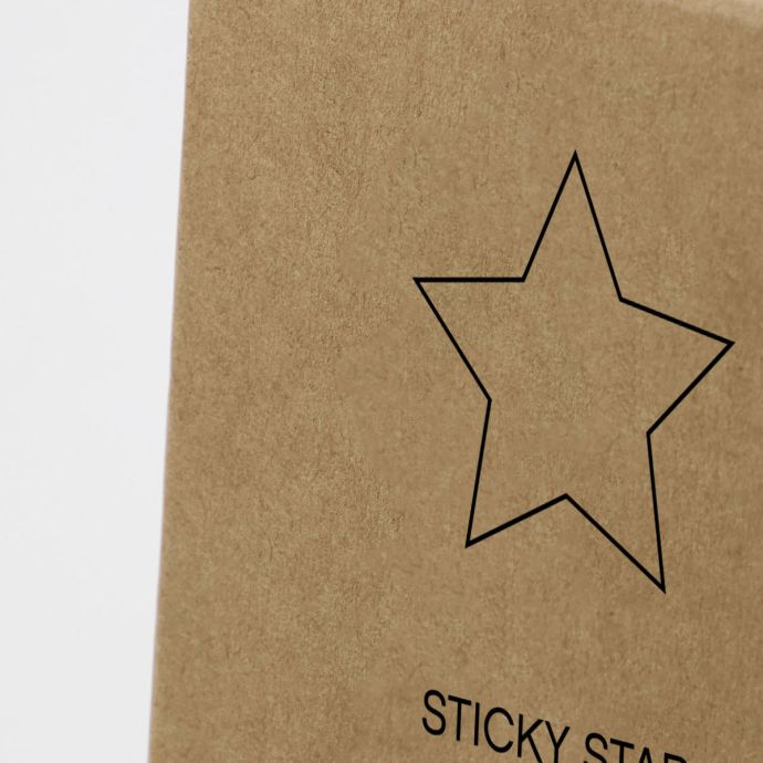 Vánoční lepicí hvězda na dárky 3 cm - set 50 ks