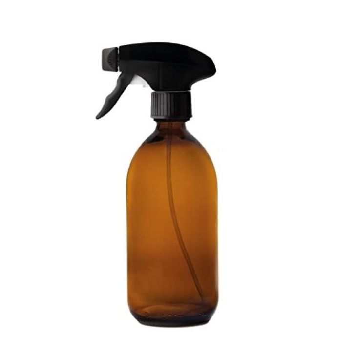 Skleněný rozprašovač s pumpičkou Amber 500 ml
