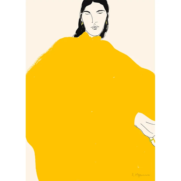 Autorský plakát Yellow Dress by Rosie McGuinness 50x70 cm