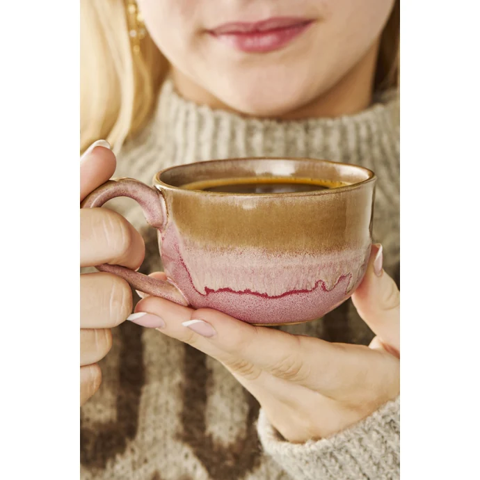 Keramický hrnek Trosa Brown/Pink 290 ml