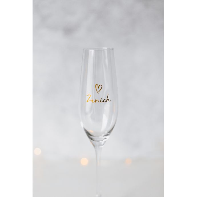 Sklenice na sekt Ženích - SK