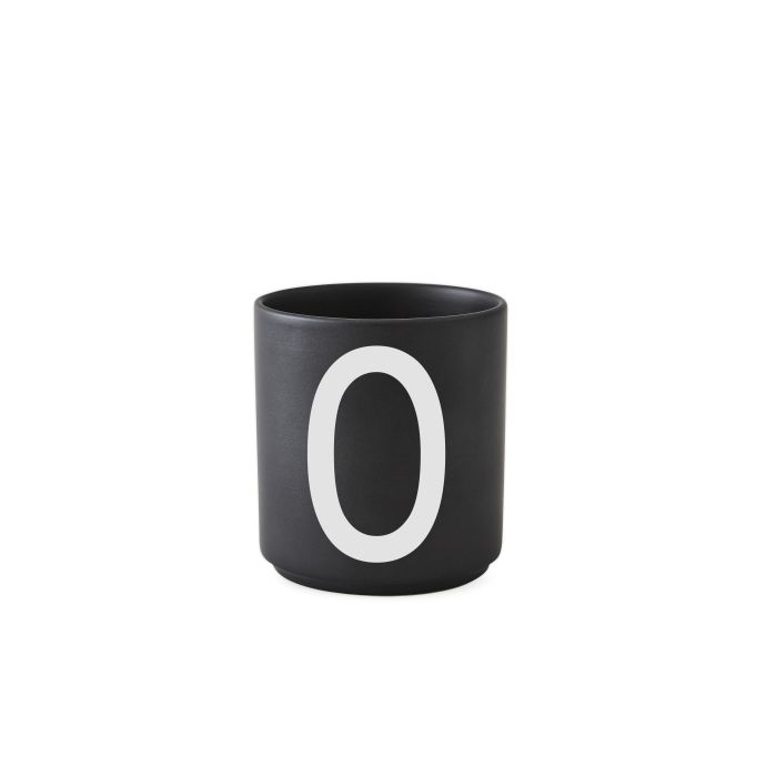 Porcelánový hrneček/dózička Letters black