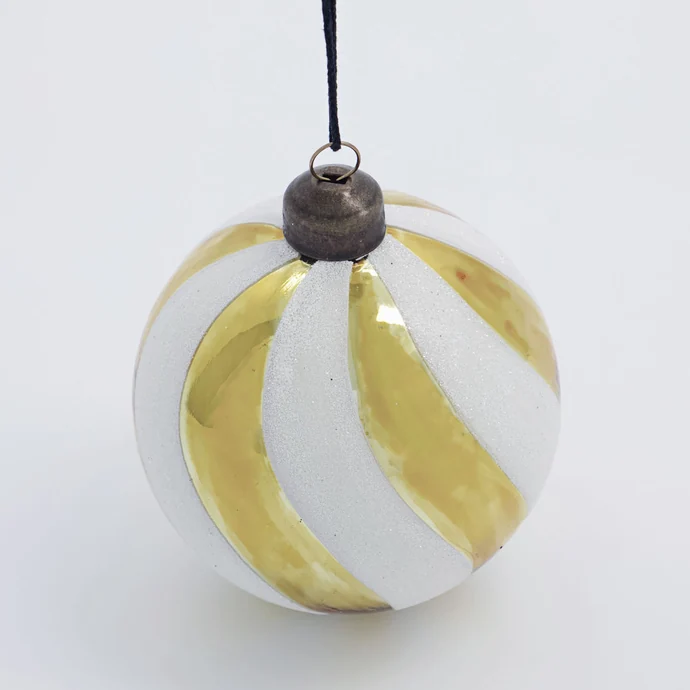 Skleněná vánoční ozdoba Twister Gold 8 cm