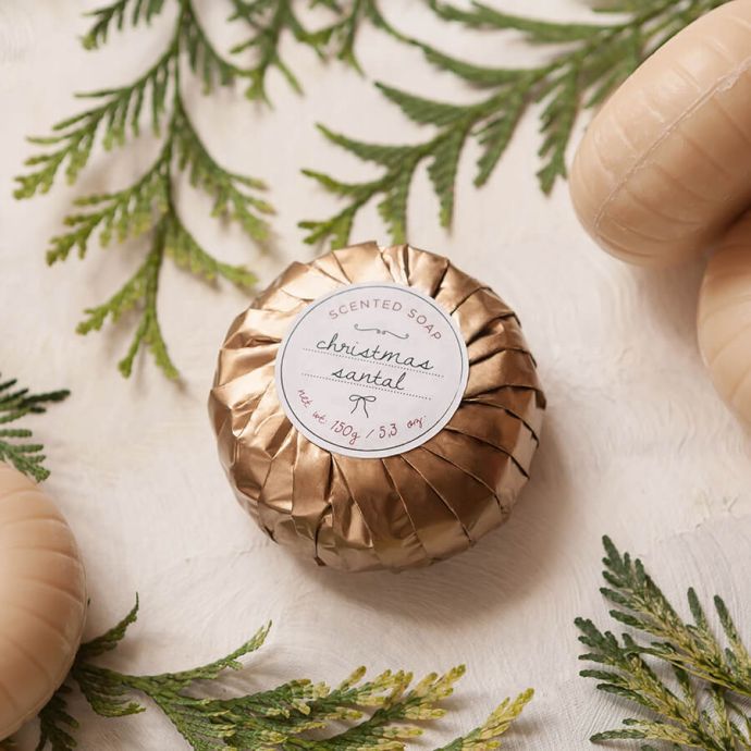 Dárková sada vánočních mýdel Christmas Santal 3 x 150g