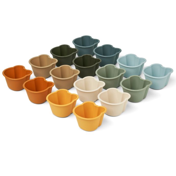 Silikonové formy na muffiny Mr bear/Faune Green - set 16 ks