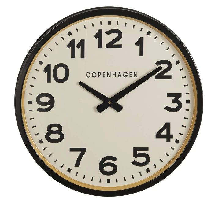 Nástěnné hodiny Copenhagen Black 52cm