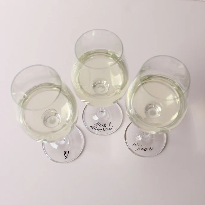 Sklenice na víno Srdíčko – set 6 ks