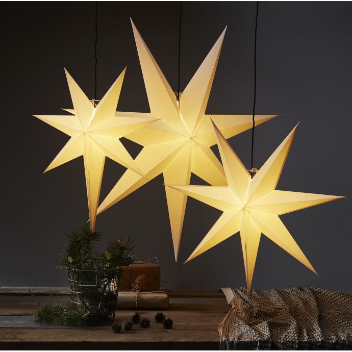 Závěsná svítíci hvězda Star Frozen 70 cm