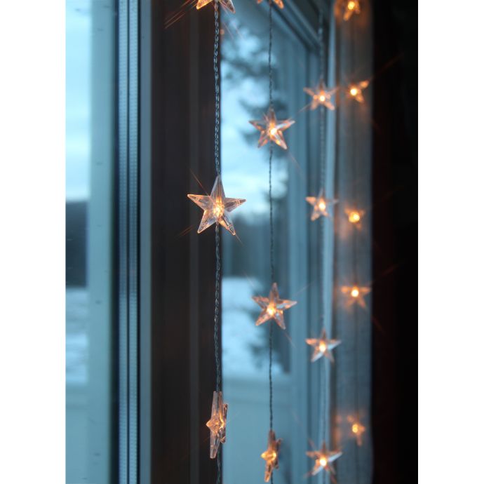Světelný LED řetěz s hvězdami Star Curtain 180 cm