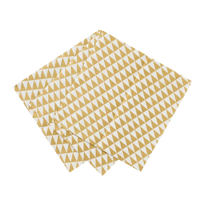 Papírové ubrousky Gold Triangle - 20 ks